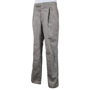 Vintage Men's Boy's Handmade Grey Dress Slacks Wool Blend Waist 15.5" Inseam 32"